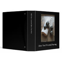 Personal Trainer or Fitness Dumbells Towel & Water 3 Ring Binder
