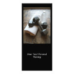 Personal Trainer or Fitness Dumbells Towel & Water rack cards