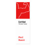Personal Trainer Red Vertical Business Card