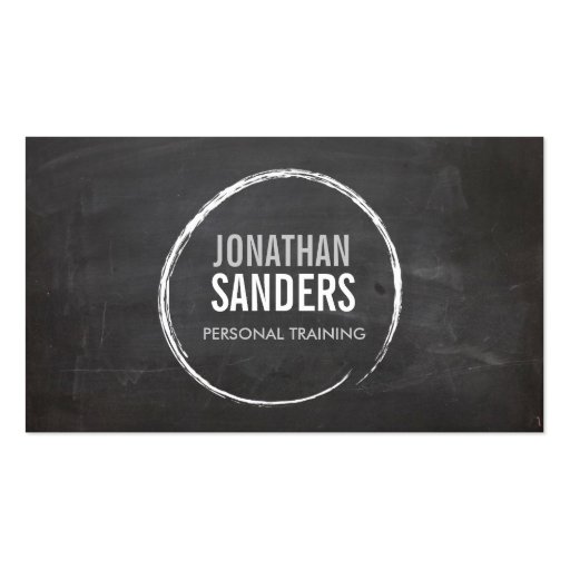 PERSONAL TRAINER SKETCH LOGO BUSINESS CARD (front side)