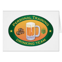 Personal Training Drinking Team Greeting Card