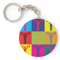 Personal Training Pop Art Keychains