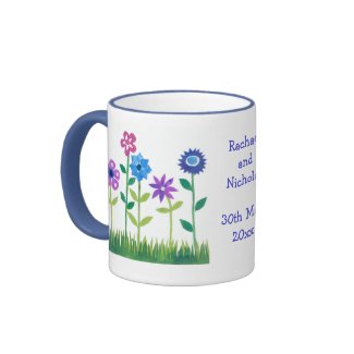 Personalisable 'Flower Power' Wedding Mug