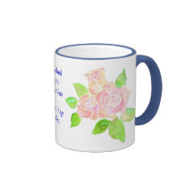 Personalisable Vintage Pink Roses Wedding Mug