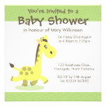 Personalised Baby Shower Invite - Baby Giraffe