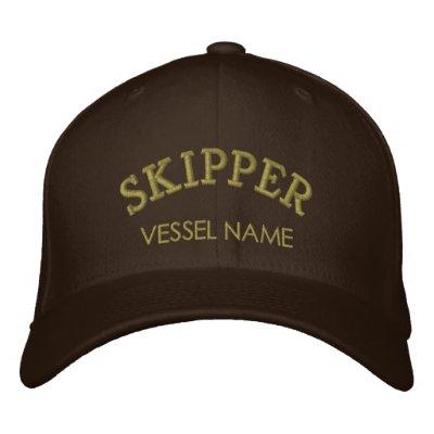 Personalised Boat Name Skipper Hat Embroidered Hat