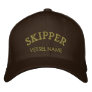 Personalised Boat Name Skipper Hat Embroidered Hat