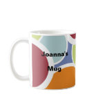 Personalised Coffee Mug Retro Circles Add Name