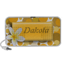 Personalised Gold Franjipani Doodle Speaker speakers