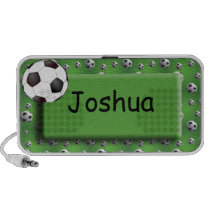 Personalised Green Soccer Ball Doodle Speaker speakers