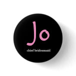 Personalised hens night button