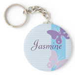 Personalised Name Keyring - Butterflies Keychain