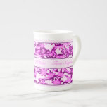 Personalised oriental Bird and leaves pattern Bone China Mug