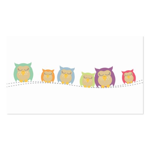 Personalised Owl Business Cards (back side)