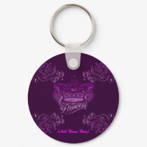 Personalised Pink Princess - Keychain by t_liscious Personalised Pink Princess - Keychain