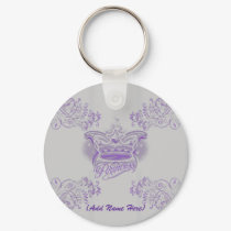 Personalised Purple Princess - Keychain by t_liscious Personalised Purple Princess - Keychain