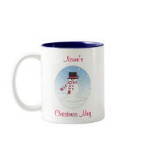 personalised snowman mugs
