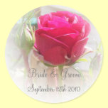 Personalised Wedding Envelope Seal/Sticker Rose