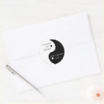 Personalised Wedding Envelope Sticker Yin Yang