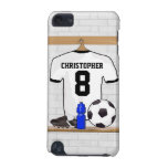 Personalised white and black football soccer Jerse