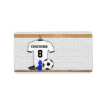 Personalised white and black football soccer Jerse Address Label