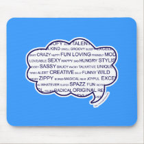Personality Tag Cloud mousepads