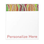 Personalizable AUTUMN STRIPES NOTEPAD
