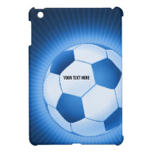 Personalizable Blue Soccer Football iPad Mini Cover For The iPad Mini