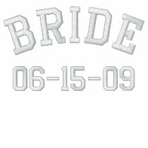 Personalizable Bride Ladies Zip Hoodie embroidered shirts by stitchshop Personalizable Bride Ladies Zip Hoodie embroidered shirts