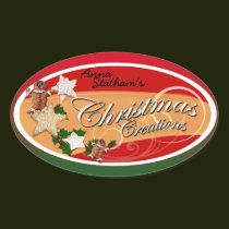 Personalizable Christmas Creations Label 1 stickers