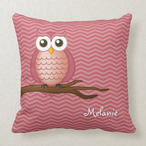 Personalizable Cute Owl Throw Pillow Zazzle