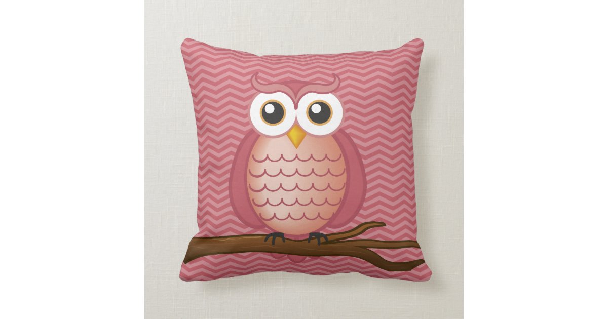 Personalizable Cute Owl Throw Pillow Zazzle