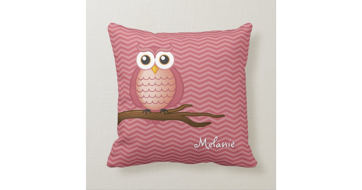 Personalizable Cute Owl Throw Pillow Zazzle