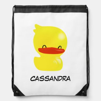 Personalizable Ducky Drawstring Backpack