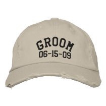Personalizable Groom Embroidered Hat embroidered hats