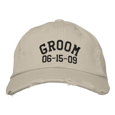 Personalizable Groom Embroidered Hat