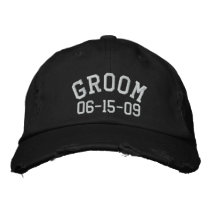 Personalizable Groom Embroidered Hat embroidered hats