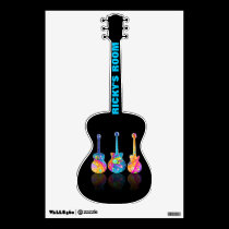 Personalizable GUITAR WALL DECAL wall decals