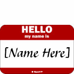 Personalizable Hello My Name Is... (Red) Tshirts