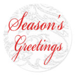 Personalizable Holiday Seals Round Sticker