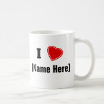 Personalizable I Love Coffee Mug