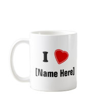 Personalizable I Love Mug