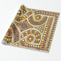 Personalizable medieval mosaics wrapping paper