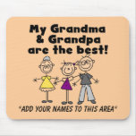 Personalizable Mousepad del chica y de los abuelos Tapetes De Ratones