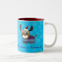 Personalizable: Perrito de Santa Taza De Café