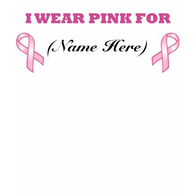 Personalizable Pink Ribbon T-Shirt by PinkRibbon