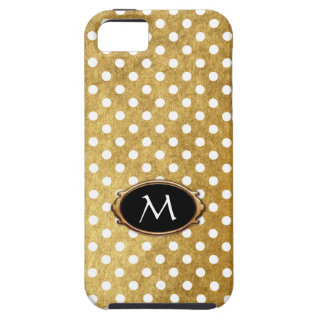 Personalizable Polka Dots Monogram iPhone 5 Case