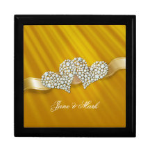 Personalizable Romantic Diamonds Hearts | Gift Box