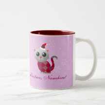 Personalizable: Santa moggy Tazas