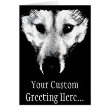 Personalizado de la tarjeta del perro del lobo del